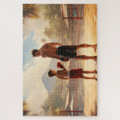 ムエタイ語の遺産：父と息子 ジグソーパズル (縦)