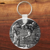 ムエタイ語、ファイト、タイボクシング キーホルダー (正面)