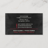 ムエタイ&キックボクシングコーチ - ブルーレッドビジネス 名刺 (裏面)