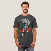 ムエタイ キックボクシング 虎 格闘の技 Tシャツ (正面フル)
