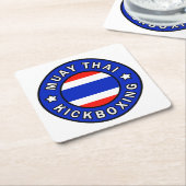 ムエタイ スクエアペーパーコースター (アングル)