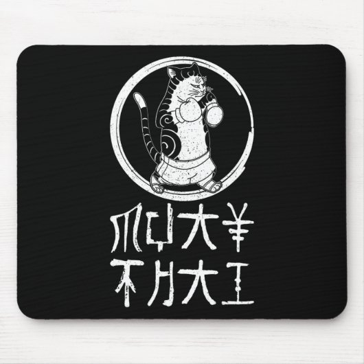 ムエタイ タイ国 拳 リング 膝 戦士 技法 マウスパッド (正面)