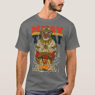 ムエタイ タトゥー ハヌマン エイトリムズの芸術 Tシャツ