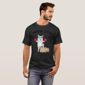 ムエタイ 笑える 猫 ファイター - MEOW THAI 子猫の仕事 Tシャツ (正面フル)