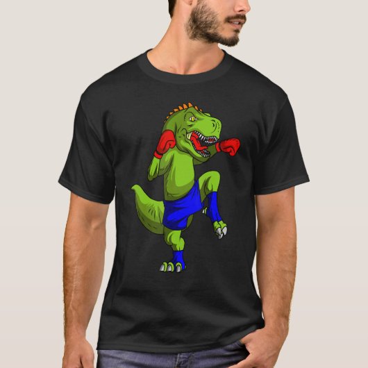 ムエタイmmaファイターレックス混合武術戦闘箱 tシャツ (正面)