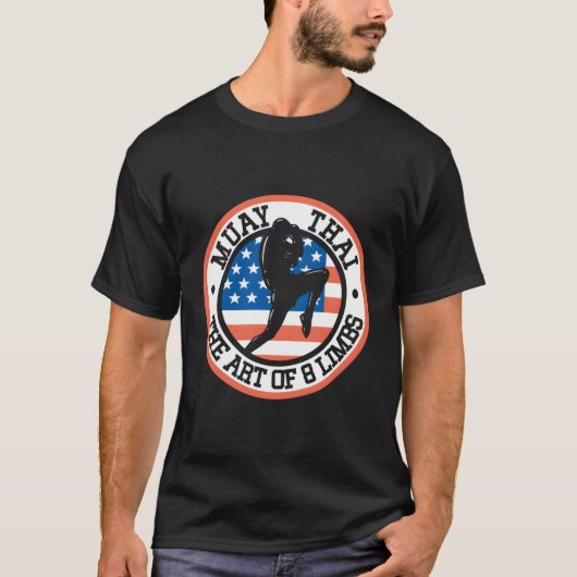 ムエタイThe Art Of 8 Limds ThaiボクシングCombat Sp Tシャツ (正面)