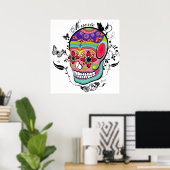 ムエルテデイオブザデッドスカル ポスター (ホームオフィス)
