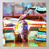 ムエルロスペインペリカン0463アートプリント ポスター (正面)