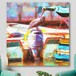 ムエルロスペインペリカン0463アート キャンバスプリント