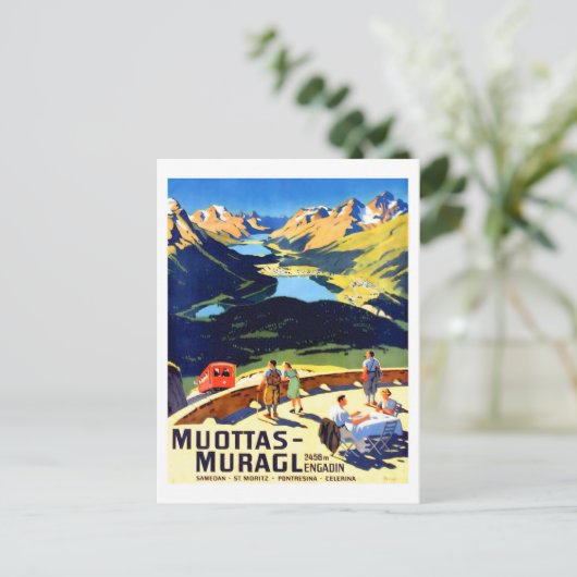 ムオタスムラグル山脈の風景、スイス ポストカード (スタンド正面)