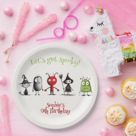 ムカつく！不気味なモンスター子供の誕生日 ペーパープレート