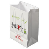 ムカつく！不気味なモンスター子供の誕生日 ミディアムペーパーバッグ (正面アングル)