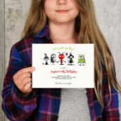 ムカつく！不気味なモンスター子供の誕生日 招待状