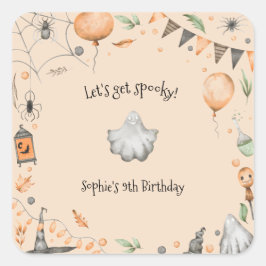 ムカつく！不気味子供の誕生日パーティー スクエアシール