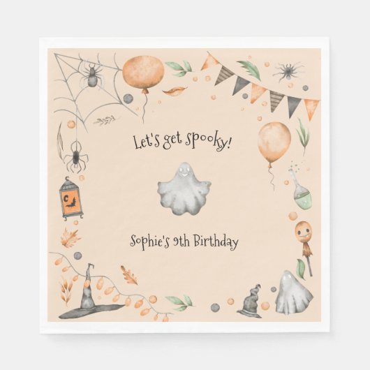 ムカつく！不気味子供の誕生日パーティー スタンダードランチョンナプキン (正面)