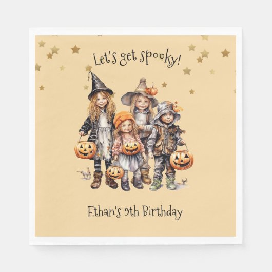 ムカつく！衣装子供の誕生日パーティー スタンダードランチョンナプキン (正面)