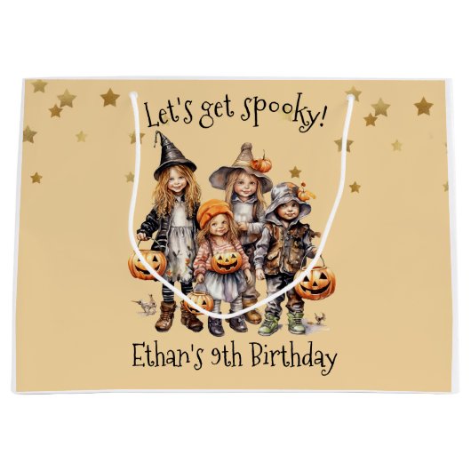 ムカつく！衣装子供の誕生日パーティー ラージペーパーバッグ (正面)