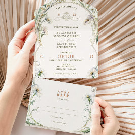 ムカのオールインワン結婚式招待状 オールインワン招待状