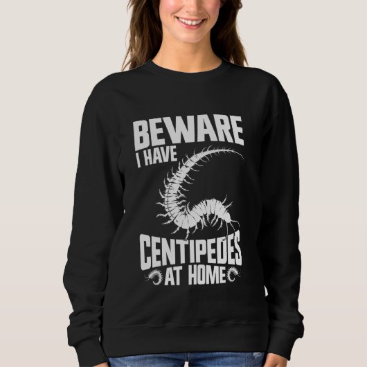 ムカデの恋人の節足動物の昆虫食品の巨大なムカプ スウェットシャツ (正面)