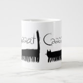 ムカデ黒猫 ジャンボコーヒーマグカップ (正面)