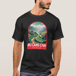 ムカンチャイベトナム旅行レトロエンブレム Tシャツ