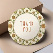 ムカ風 アールヌーヴォー ヴィンテージ サンクスステッカー ラウンドシール