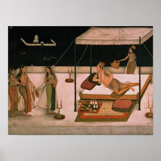 ムガルの王子が夜に婦人を迎えた ポスター (正面)