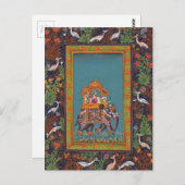 ムガルインディアンインドのイスラム教ペルシアのゾウ ポストカード (正面/裏面)