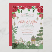 ムガルデザイン結婚式招待状 招待状 (正面/裏面)