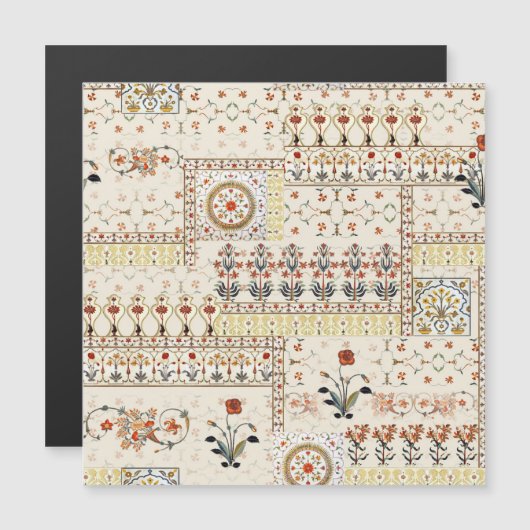 ムガルフローラペイズリー：エスニックデジタルエレガンス。 (正面/裏面)