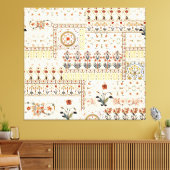 ムガルフローラペイズリー：エスニックデジタルエレガンス。 キャンバスプリント (インサイチュ (リビング))