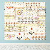 ムガルフローラペイズリー：エスニックデジタルエレガンス。 キャンバスプリント (インサイチュ (ウッドフロア))