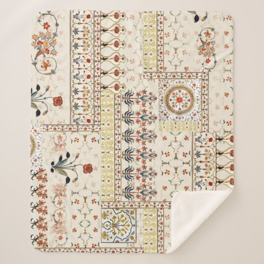 ムガルフローラペイズリー:エスニックデジタルエレガンス。 シェルパブランケット (正面)