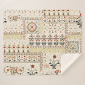 ムガルフローラペイズリー:エスニックデジタルエレガンス。 シェルパブランケット (正面(横))