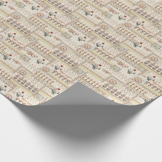 ムガルフローラペイズリー：エスニックデジタルエレガンス。 ラッピングペーパー (角)