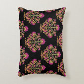 ムガルフローラペイズリー、シームレスデザイン。 アクセントクッション (正面(垂直))