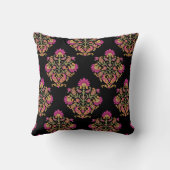 ムガルフローラペイズリー、シームレスデザイン。 クッション (裏面)