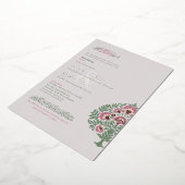 ムガルフローラモチアルフォイル結婚式招待状- 箔招待状 (回転した状態)