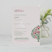 ムガルフローラモチアルフォイル結婚式招待状- 箔招待状 (立ち正面)