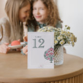 ムガルフローラ結婚のテーブル番号カード – エレガント テーブルナンバー