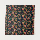 ムガルモチーフのオーナメント数々のパターン色の背景 タペストリー (正面)