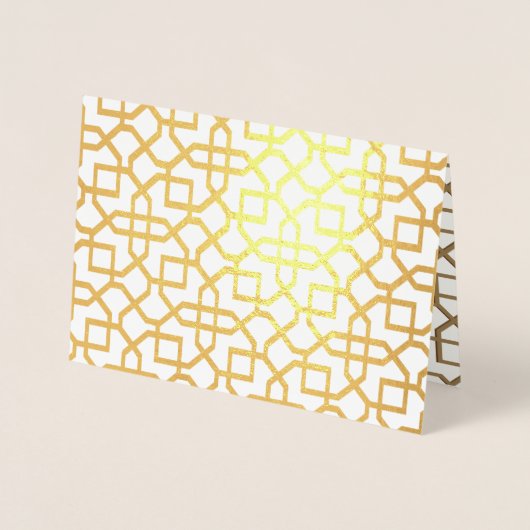 ムガル建築イスラム結婚式招待状 箔カード (正面)