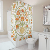 ムガル柄ファンタジー花柄 シャワーカーテン (インサイチュ)