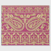 ムガル美術作品インディアン伝統的アンティーク金ゴールドb ラッピングペーパー (フラット)