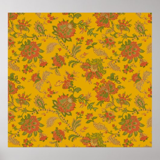 ムガールアートのモチーフとテキス縁どティ・デジタル技術 ポスター (正面)