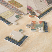 ムガール人宮殿のベッドのKrishnaそしてRadha、Punj ジグソーパズル (側面)