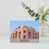 ムガール皇帝フマユン東デリーのインドの墓 ポストカード (スタンド正面)