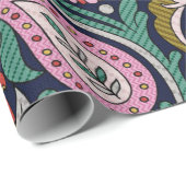 ムガ伝統的ルアローバーデザイン、アジア、バックグロ ラッピングペーパー (ロールコーナー)