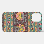 ムガ伝統的ル縁どアート，パターン，花，ジョー Case-Mate iPhoneケース (裏面 (横))