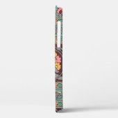 ムガ伝統的ル縁どアート，パターン，花，ジョー Case-Mate iPhoneケース (裏面 / 左)